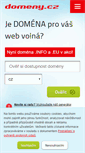 Mobile Screenshot of domeny.cz