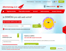 Tablet Screenshot of domeny.cz